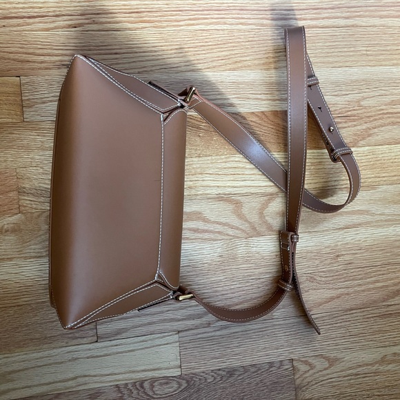 Charles & Keith Nasrin Geometric Shoulder Bag - Chocolate - Picture 4 of 7